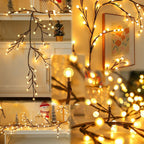 Ghirlanda luminoasa decorativa cu ramuri flexibile – 1.6 m, 72 LED-uri, telecomanda si alimentare USB