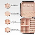 Cutie organizatoare cu fermoar pentru bijuterii 10x10x5cm