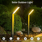 Lampă Solara LED pentru Gradina, 90 LED-uri, 3 Moduri Iluminare, Protectie IP65, Inaltime 83 cm, Culoare Negru