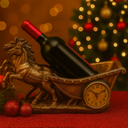 Suport Decorativ pentru Vin cu Ceas – Model Cai / Model Elefant