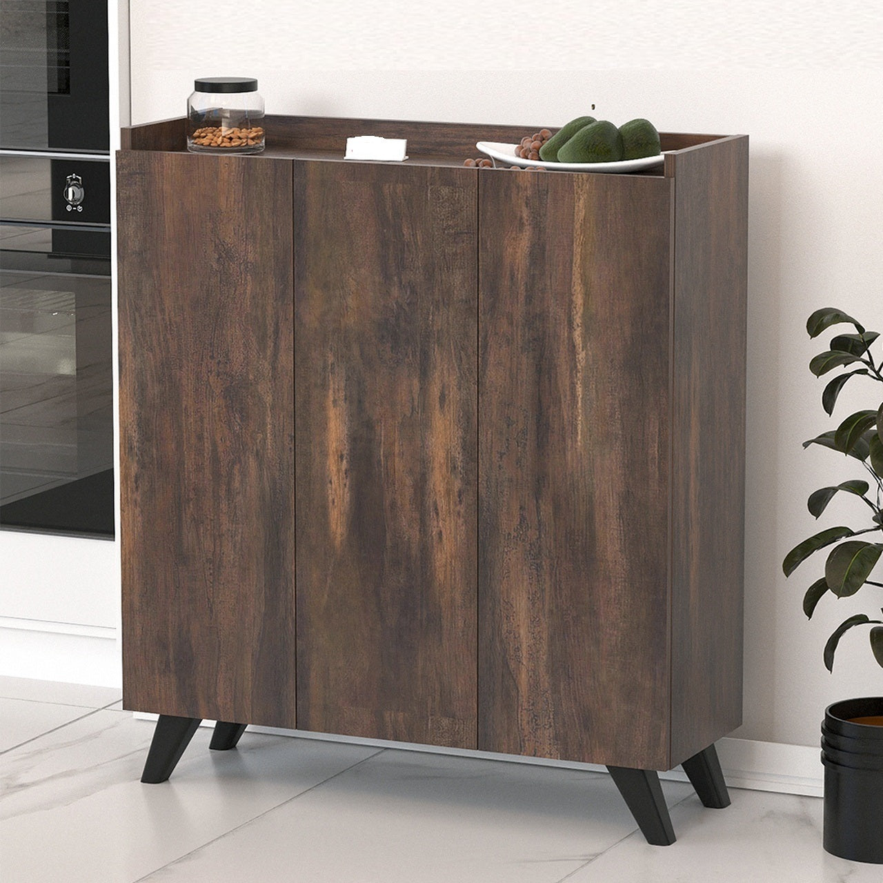Dulap multifunctional cu 3 usi, Design scandinav modern 103.5 x 90 x 30cm Imagine principală a produsului