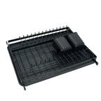 Scurgator vase cu 2 nivele, pliabil, sistem de scurgere, 42 (L) cm x 30 (l) cm x 29.5 (H) cm, negru