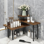 Etajera cu 3 polite din MDF, 5 picioare din metal, rotativ 180°, 66 x 17.5 x 38 cm
