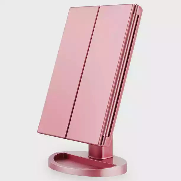 Oglindă cosmetica LED extensibila, buton tactil