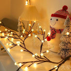 Ghirlanda luminoasa decorativa cu ramuri flexibile – 1.6 m, 72 LED-uri, telecomanda si alimentare USB