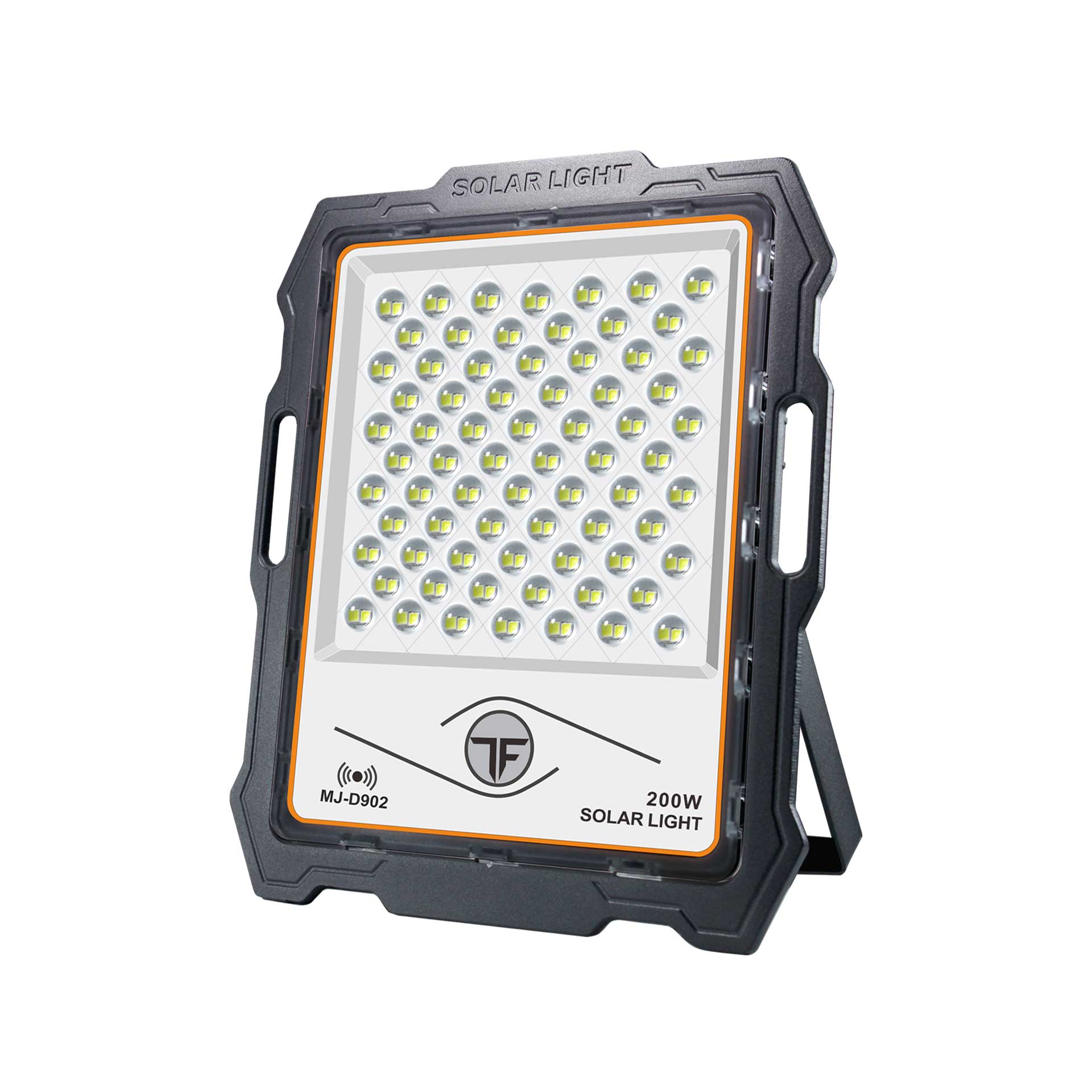 Proiector LED cu panou solar si senzor miscare, 100W-600W, 82-324 LED-uri, lumina alba, telecomanda Imagine secundară a produsului