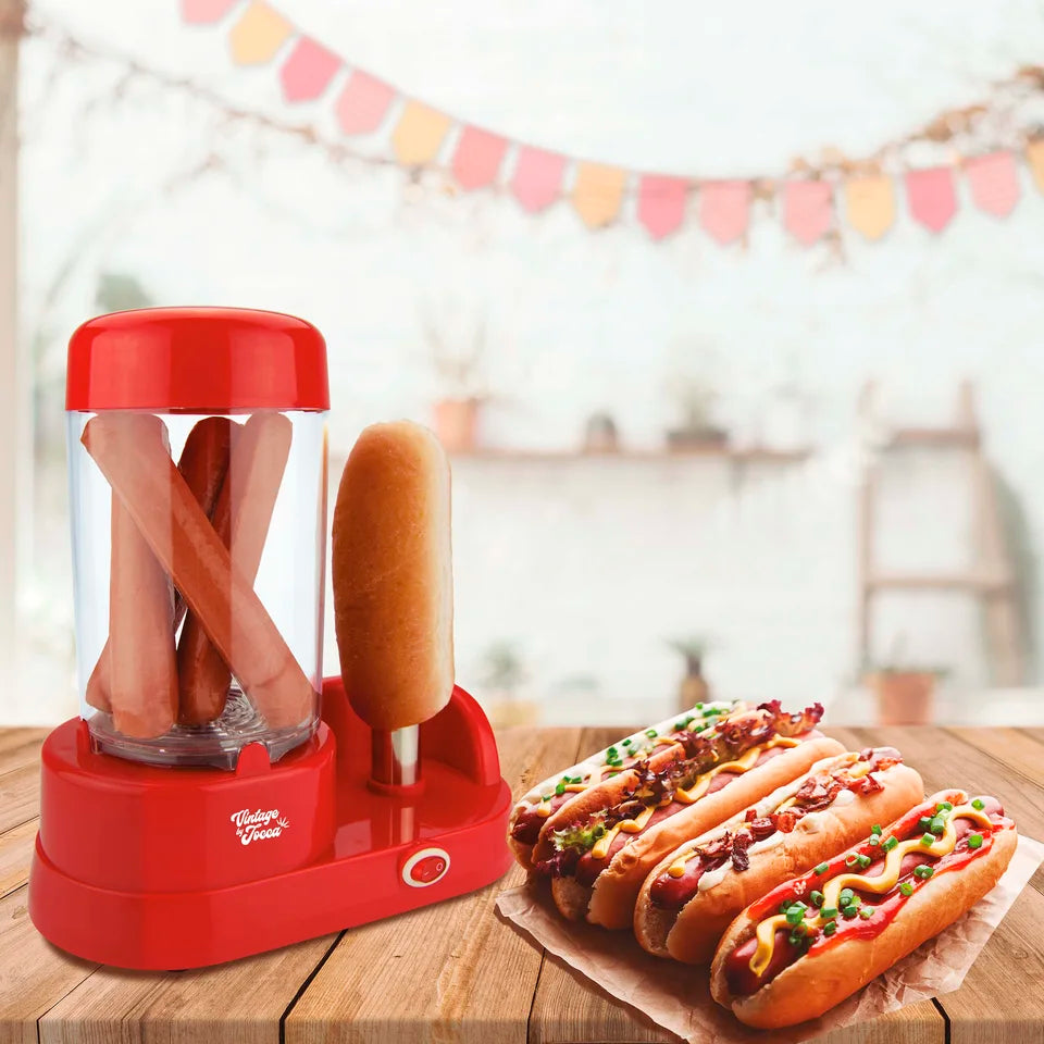 Aparat pentru preparat Hot Dog, 450W, Rosu pentru Bucătărie Practică