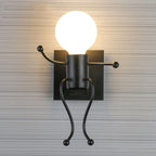 Lampă metalica retro industriala tip humanoid, soclu E27, diverse modele