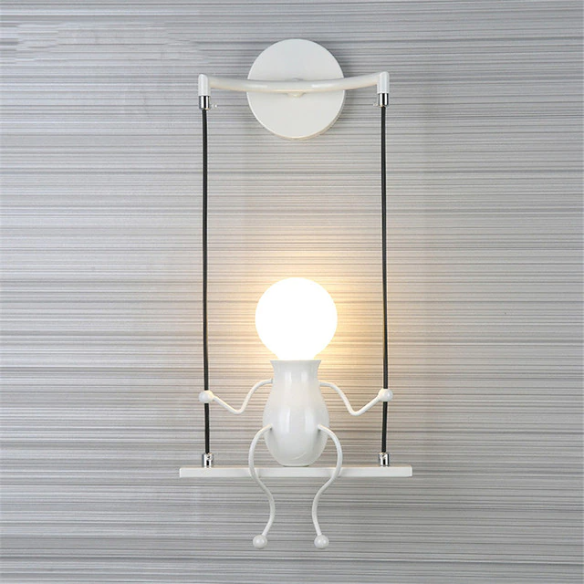 Lampă metalica retro industriala tip humanoid, soclu E27, diverse modele