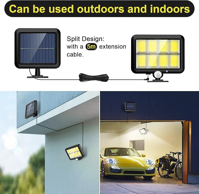 Lampă solara LED cu telecomanda, ajustabila, 8 COB LED