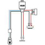 Cablaj cu releu si buton 480W 12V 40A pentru proiectoare LED sau LED Bar lungime 3m