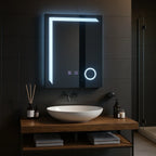 Oglindă LED Rectangulara, 60x80cm, Linea Touch, Sistem Dezaburire