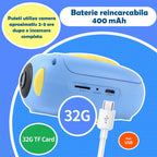 Camera video-foto digitala interactiva cu jocuri pentru copii, full-HD, ecran 2 inch