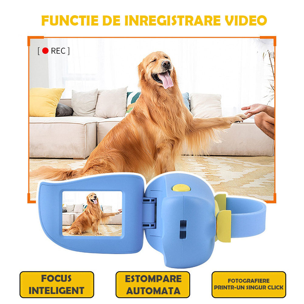 Camera video-foto digitala interactiva cu jocuri pentru copii, full-HD, ecran 2 inch