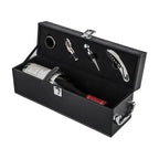 Set Cadou Cutie din Lemn pentru Sticla de Vin cu Accesorii – Elegant si Premium