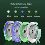 Mini ventilator de birou rotund cu LED RGB pentru Casă Modernă
