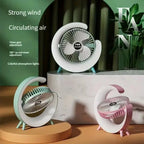 Mini ventilator de birou rotund cu LED RGB pentru Casă Modernă
