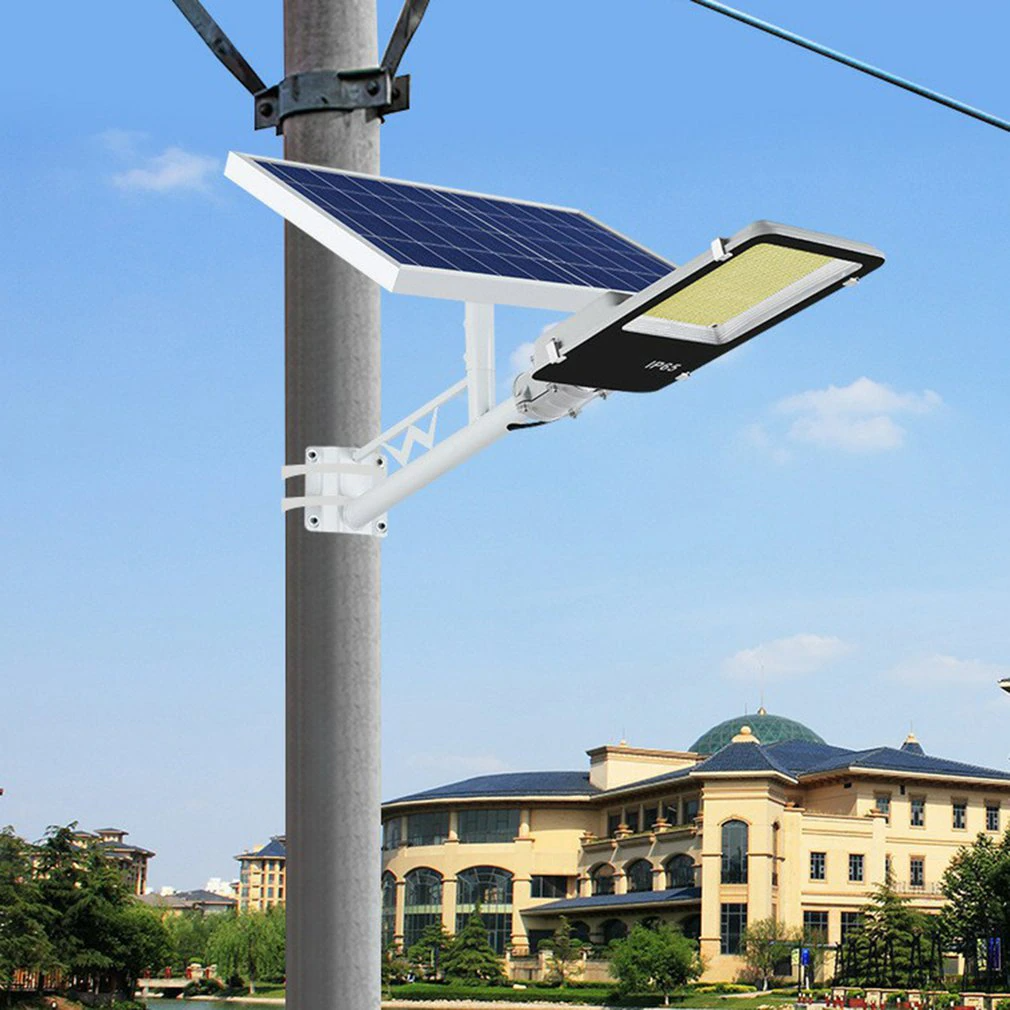 Lampă solara stradala LED SMD, cu panou solar, telecomanda si brat montare