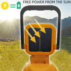 Lanterna portabila multifunctionala cu incarcare solara si reincarcabila prin USB, cu lumina de lucru ajustabila