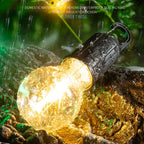 Set 4 becuri LED Retro cu decor de iluminare, pentru camping în Aer Liber, suspendate cu incarcare Tip-C Fast