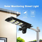 Lampă cu panou solar, 450 W, cu 3 camere supraveghere incorporate, slot sim, 4G, 12MP