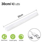 Lampă LED cu senzor de miscare, suport magnetic, reincarcare prin USB, portabila, lumina rece