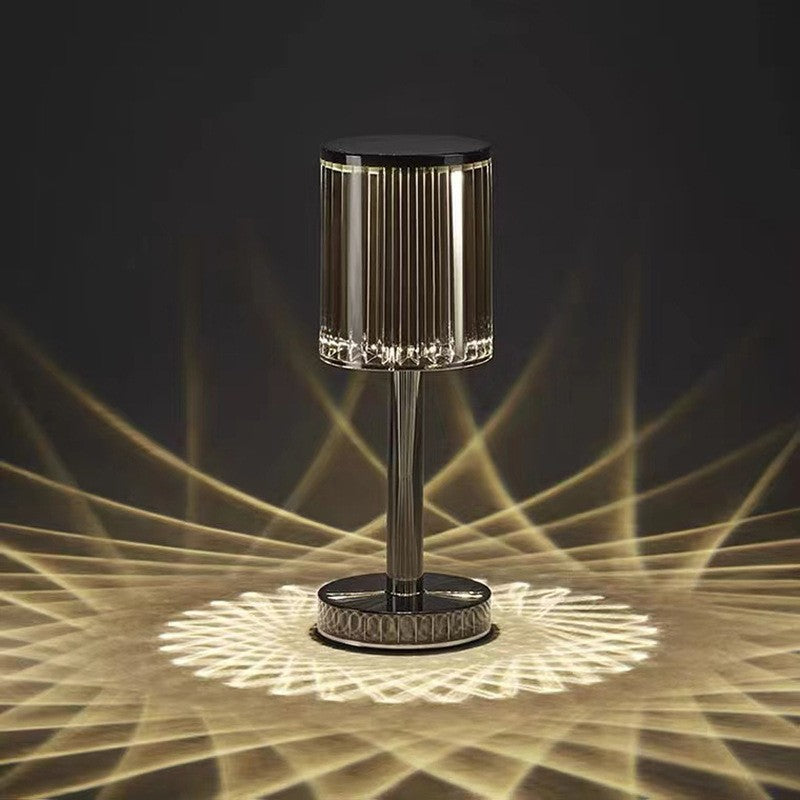 Lampă de masa wireless din cristal acrilic cu touch si incarcare prin USB Imagine secundară a produsului