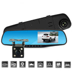 Oglindă retrovizoare 4.5 inch cu camera HD 1080P, DVR auto, cu microfon si difuzor incorporate + camera