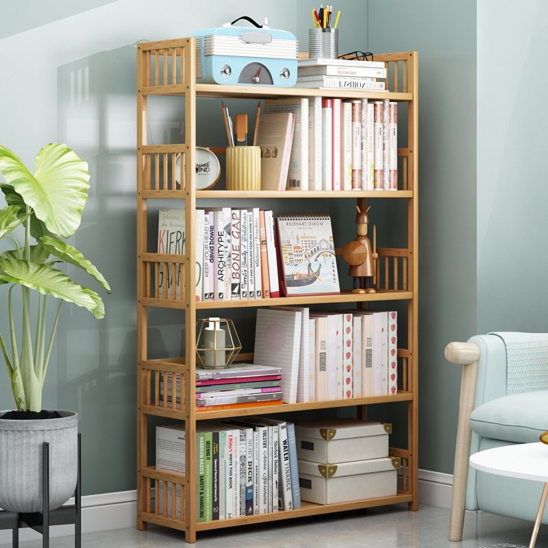 Biblioteca sufragerie, raft carti din lemn de bambus Imagine principală a produsului