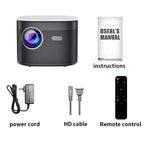 Proiector Smart Home Cinema, Android, Full HD 1080p, WIFI Dual Band, Bluetooth 4.0, Keystone, Boxe HiFi