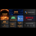 Proiector Smart MG50 PRO – Android 12.0, 720P HD, 300 ANSI