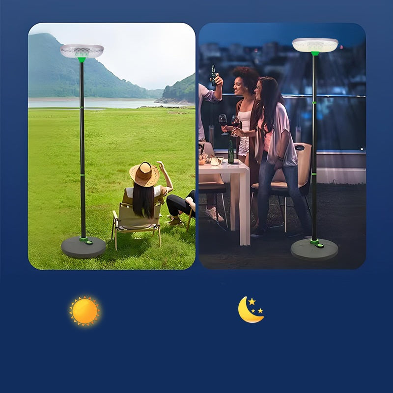 Lampă solara LED 200W, iluminare inteligenta in 3 culori, telecomanda si stalp inclus