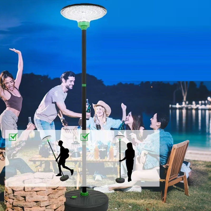 Lampă solara LED 200W, iluminare inteligenta in 3 culori, telecomanda si stalp inclus