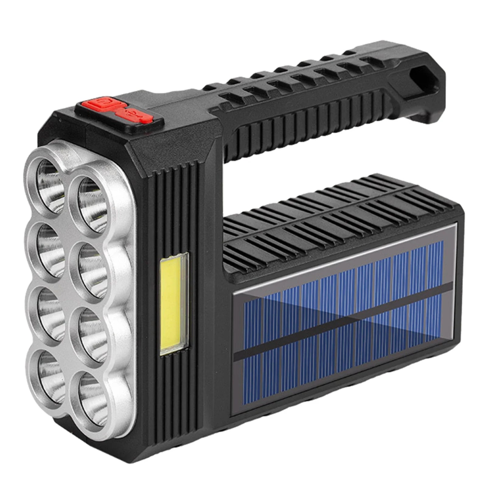 Lanterna cu 8 LED-uri si LED COB incarcare solara si USB Imagine principală a produsului