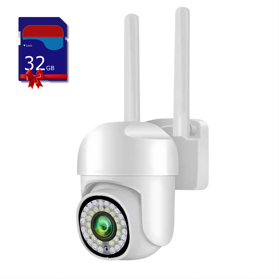 Pachet Cameră de supraveghere WIFI pentru exterior cu Card 32GB Inclus, HD panoramica, vedere nocturna Imagine principală a produsului