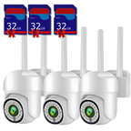 Pachet Cameră de supraveghere WIFI pentru exterior cu Card 32GB Inclus, HD panoramica, vedere nocturna