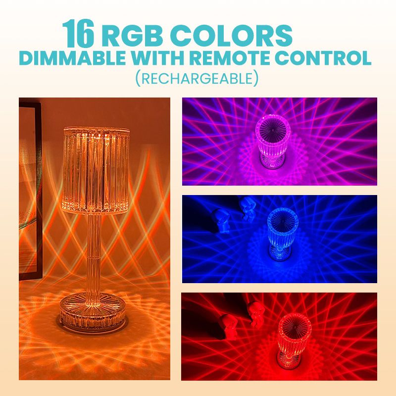 Lampă de masa wireless din cristal acrilic cu touch si incarcare prin USB