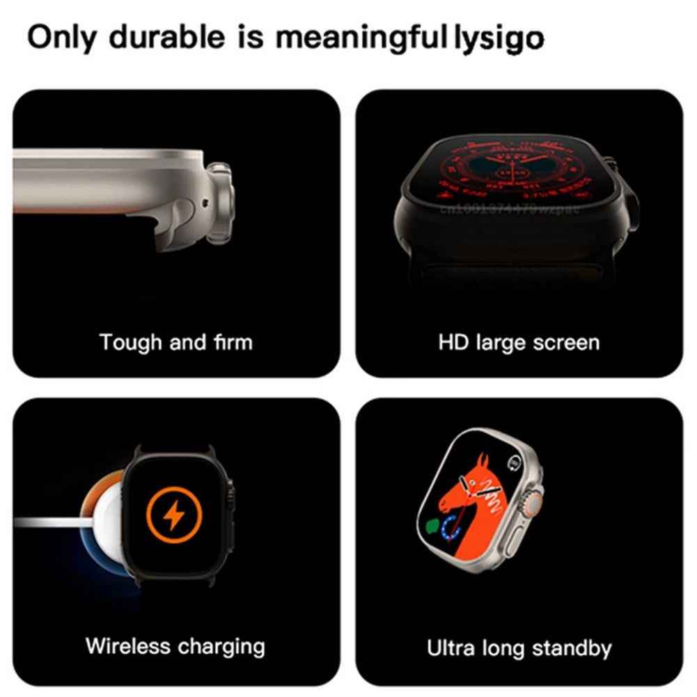 Ceas inteligent SmartWatch Z68 Ultra, compatibil cu orice telefon, apel Bluetooth, Încărcător wireless, metal