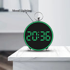 Ceas desteptator digital LED 4, 4" cu afisaj color, comanda vocala si alarme personalizabile - trezeste ecranul