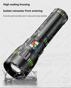 Lanterna profesionala cu LED laser, 5km raza actiune, 30000 lumeni