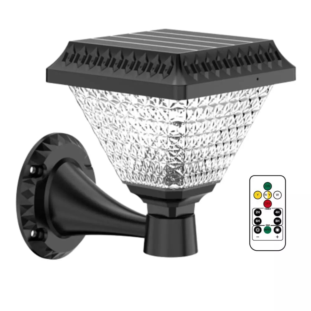 Lampă solara de perete, lumina calda si RGB, cu telecomanda, hexagonala, 6w