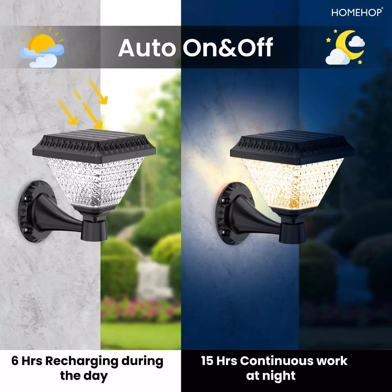 Lampă solara de perete, lumina calda si RGB, cu telecomanda, hexagonala, 6w