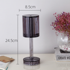 Lampă de masa wireless din cristal acrilic cu touch si incarcare prin USB