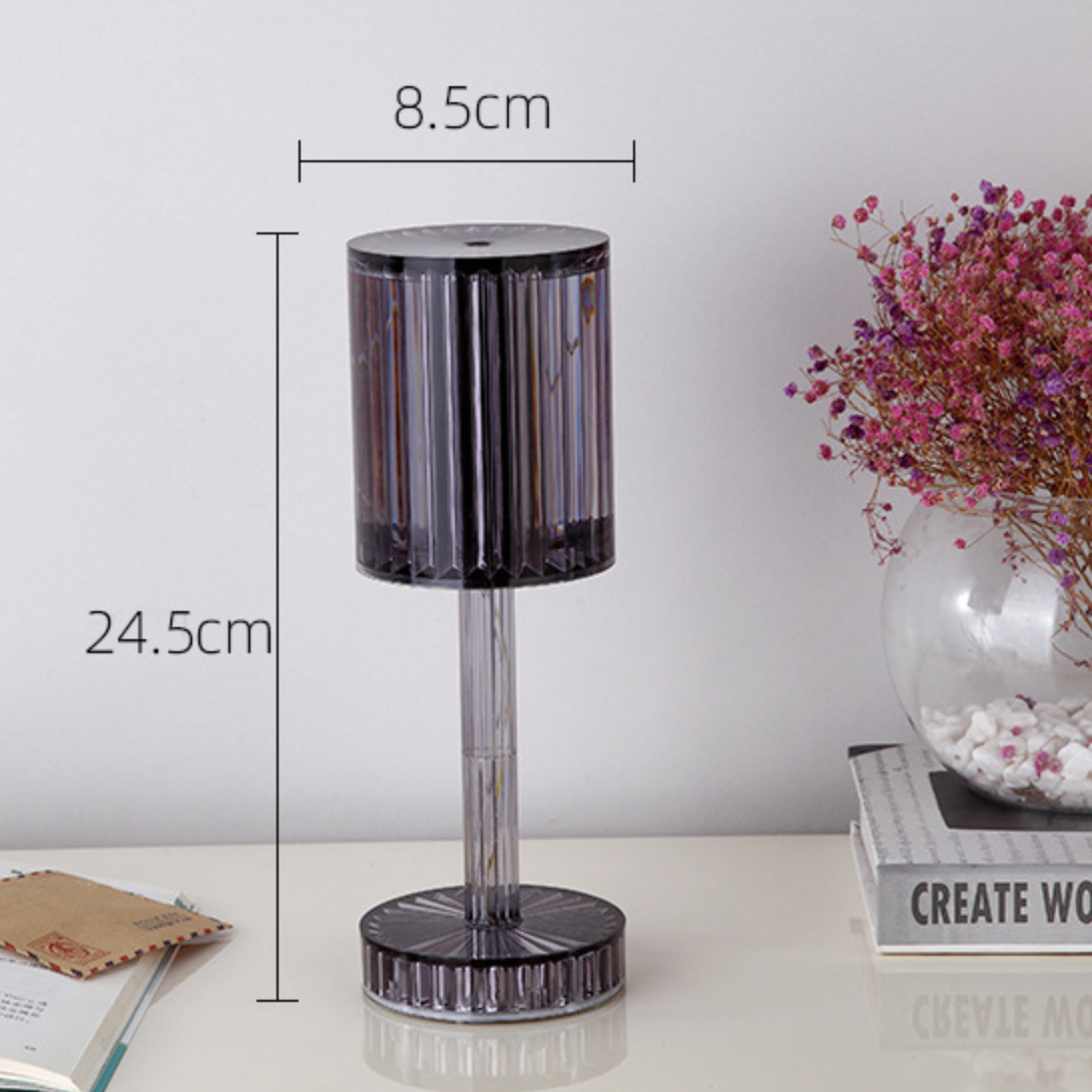 Lampă de masa wireless din cristal acrilic cu touch si incarcare prin USB