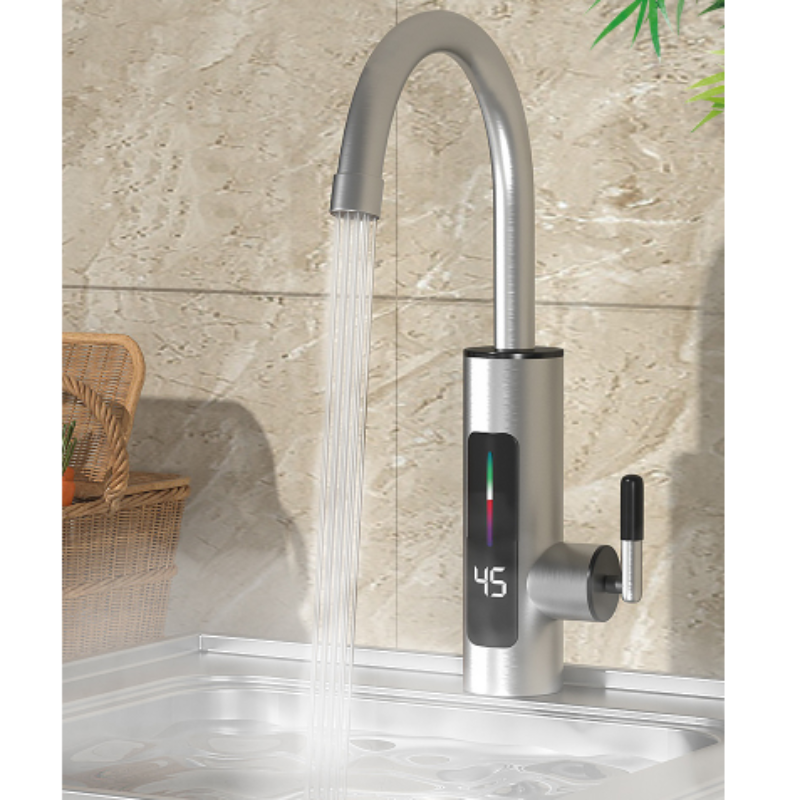 Robinet electric instant din inox, cu display si rotire 360 grade, 3000W Imagine secundară a produsului