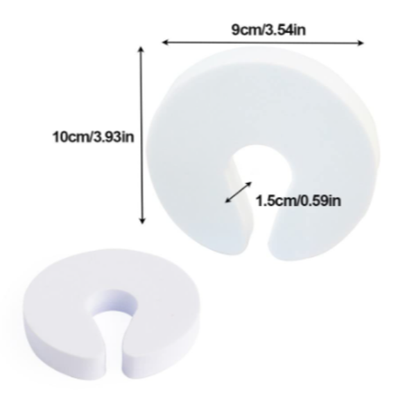 Set 5 opritoare pentru protectie din spuma pentru usa, Alb/Maro Imagine secundară a produsului