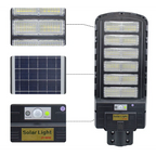 Lampă Solara Stradala, Dreptunghiulara 600W cu 12 Celule Telecomanda si Suport Metalic, Lumina Puternica
