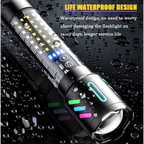 Lanterna LED Profesionala CB 519B Reincarcabila, Metalica, cu Zoom Telescopic
