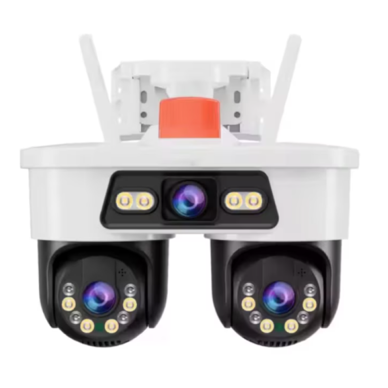 Cameră de supraveghere JORTAN, WIFI, Tripla, 9MP, PTZ 355°, 3 Lentile, IP66, Audio Bidierctional