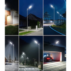 Lampă Solara Stradala, Dreptunghiulara 600W cu 12 Celule Telecomanda si Suport Metalic, Lumina Puternica